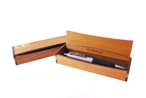 Wooden Boxes: Paua Pen Friend in Rimu Box