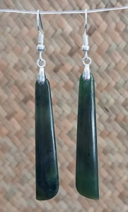 Jewellery: Greenstone Drop Earrings