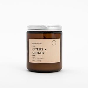 Candles: Glo 7.5oz Glass Candle Ginger+Citrus