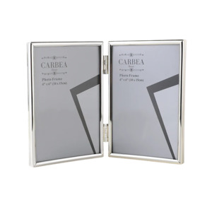 Silver Picture Frame Double 4" x 6"