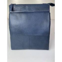 Baron Navy Allegra Leather Handbag