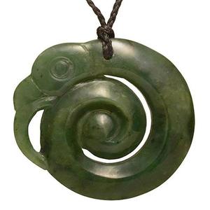 Necklace: Greenstone Manaia Koru Pendant