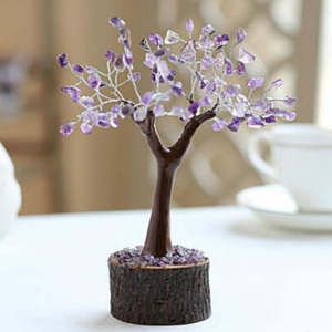 Spiritual And Incents: Amethyst Crystal Tree Neem Base 19cm