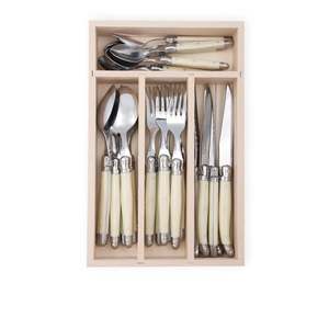 Homeware 1: Laguiole Cutlery Set 24pc Ivory