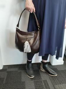 Brown Leather Ladies Bag