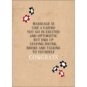 Cards: Rude Card: Marriage is Like A Casino