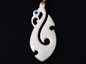 Jewellery: Manaia Bone Pendant With Cord