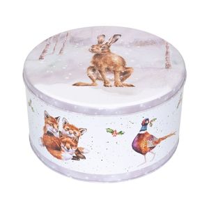 Christmas: 'Winter Woodland' Woodland Animal Christmas Round Tin