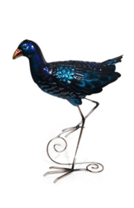 Freestanding Pukeko Crouching - large