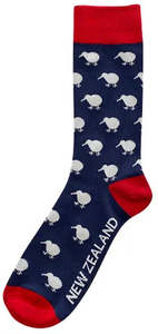 Socks: Navy Kiwi Sock