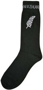 Socks: Men's Black With Fern Sock
