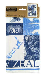 Tea Towels: Scenic Blue Diamond Tea Towel
