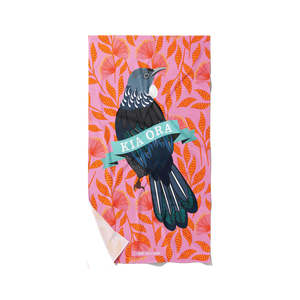 Tea Towel Kia Ora Florals Tui