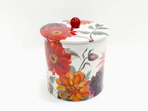 Cake Tins Tins: Dahlias Biscuit Barrel Tin