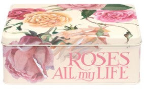 Cake Tins Tins: Rose & Words - Deep Rectangle Bakery Tin