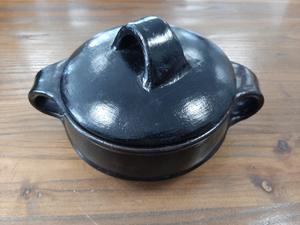 Homeware 1: Lombok Black Terractter Oval Casserole Dish -21cm