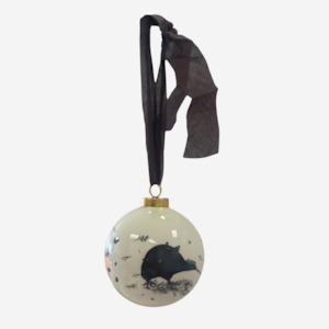 Christmas Decoration -  Walking with Aroha - Brown Kiwi