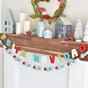 Feliz Navidad Felt Garland