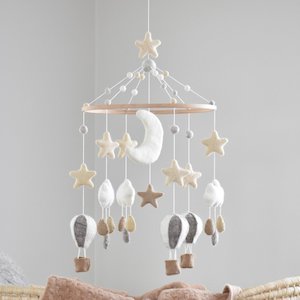 Baby Mobiles: Hot Air Balloon Mobile - Neutral