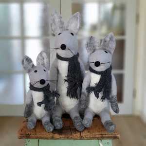 Silver Fox Felt Animal