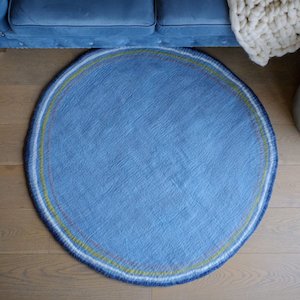 Nursery And Home: Denim Stripe Felt Rug