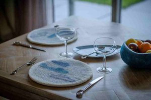 Nursery And Home: Sketched Clouds Table Mat