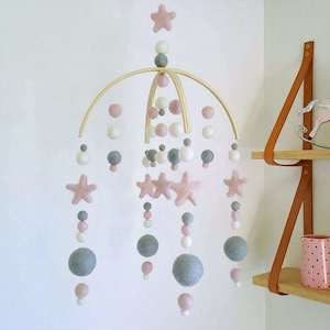 Arch Mobiles: Pink & Grey Baby Mobile