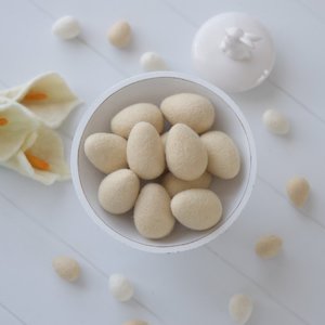 Felt Easter Egg Cream - Set of 3