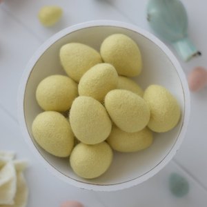 Easter: Felt Easter Egg Lemon - Set of 3