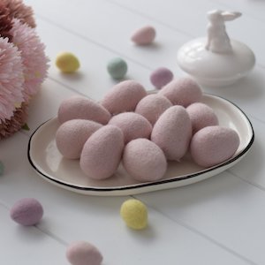 Felt Easter Egg Baby Pink - Set of 3