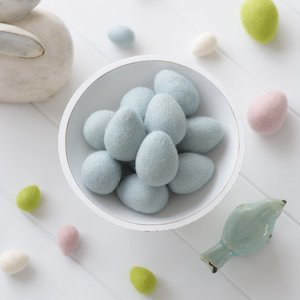 Felt Easter Egg Blue - Set of 3