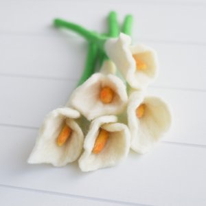 Felt Lilies - Set of 5