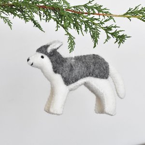 Felt Dog Decoration - Husky