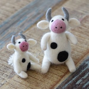 Felt Animals: Felt Cows - Set of Two
