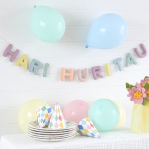 Pastel Hari Huritau Felt Banner