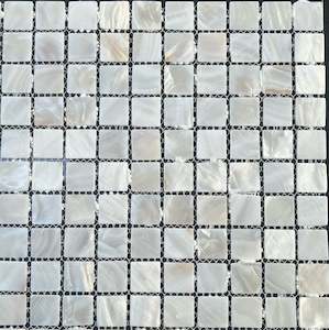 Size 30x30: Freshwater Shell White Mosaic - SHEET