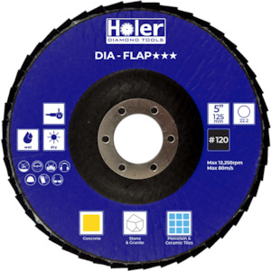 Cup Wheel (DIA FLAP) 125mm Black #120 Grit