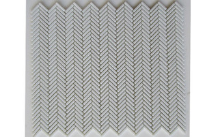 Mini Herringbone 96 White Matt