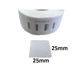 25x25mm Dymo Compat Barcode Labels 1" X 1" Square S0929120 750 Labels