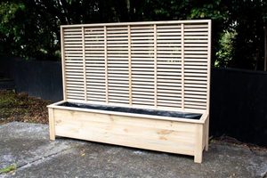 Products: Outdoor Privacy Screen with Planter Box – Tiltwood Furniture