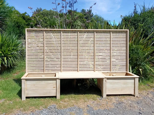 Products: Trellis Seat and Planter Box – 3m – Tiltwood Furniture