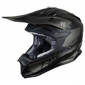 Just1: JUST1 J32 Pro Kick Black Titanium MX Helmet