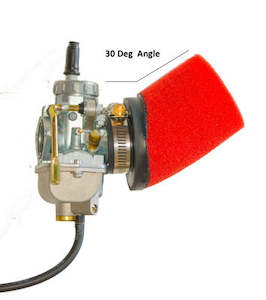 Mx Accessories: Uni Filter Angled pod - 38mm intake, 100mm length, 72mm O.D.