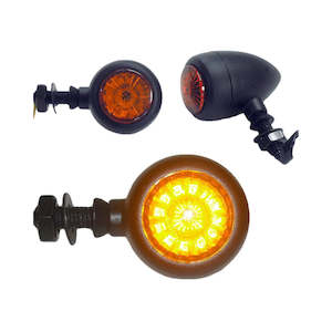 Hand Guards: INDICATOR LED BLACK ORANGE LENS E-MARK
