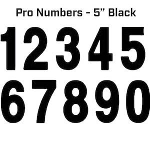 Accessories 1: FACTORY EFFEX - Pro Numbers - 5" Black