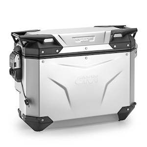 Givi: Givi Trekker Outback Evo Smart Contoured 33 lt Cam-Side Cases Silver Anodized