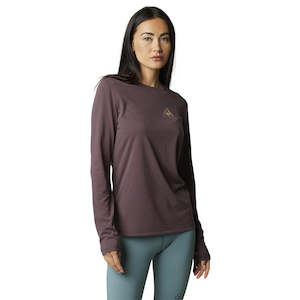 Womens Tops: FOX WOMENS FINISHER LS TECH TEE [PURPLE]