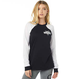 Womens Tops: FOX WOMENS HIGH SIDE LS TOP [BLACK]