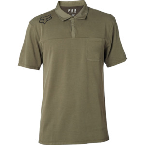 Mens Tops: FOX REDPLATE 360 SS TECH POLO [FATIGUE GREEN] XXL