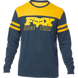 Mens Tops: FOX RACE TEAM LS AIRLINE TOP [NAVY] XXL